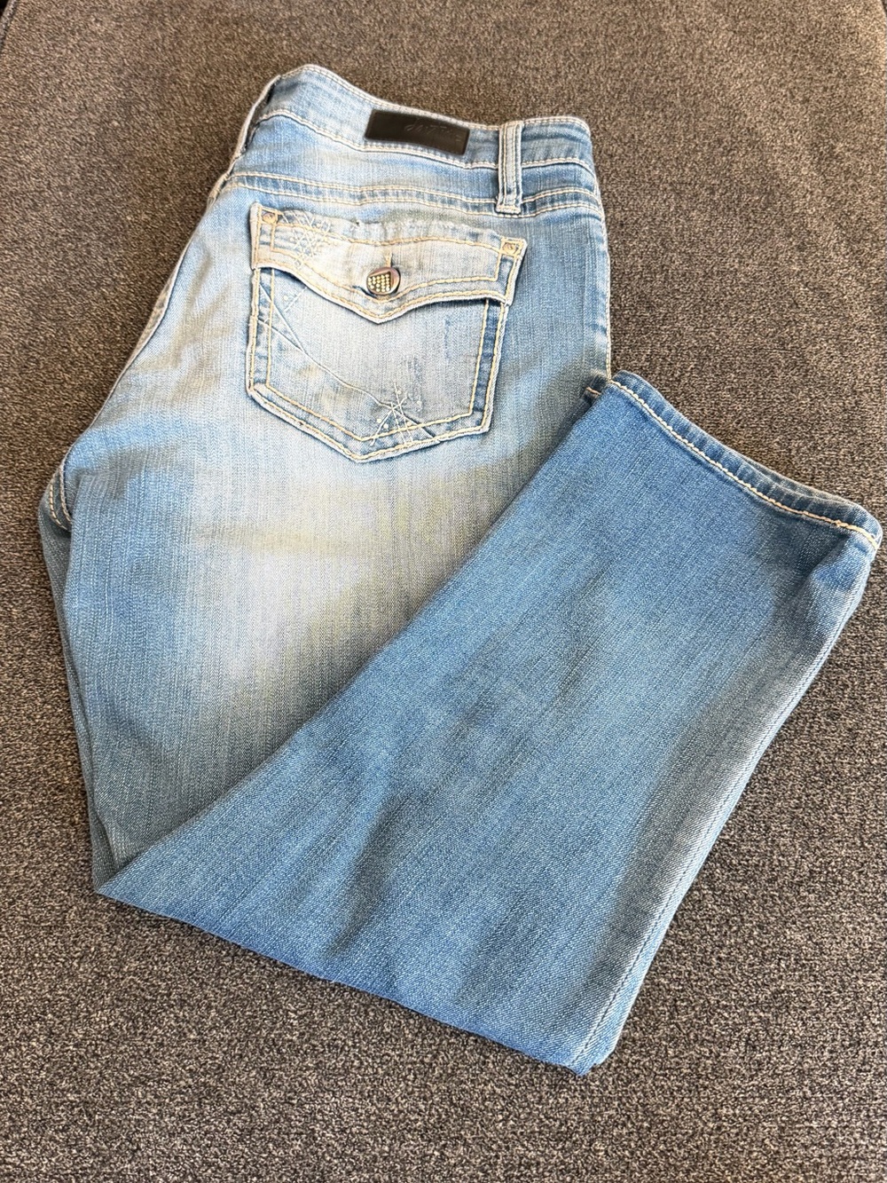 Daytrip Light Blue Bootcut Jeans — Faded Denim